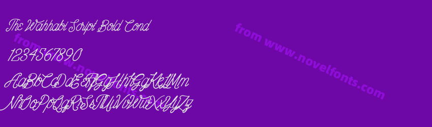 The Wahhabi Script Bold CondPreview The Wahhabi Script Bold CondPreview