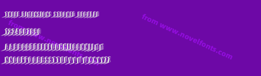 Three Dimensions Stroked RegularPreview Three Dimensions Stroked RegularPreview