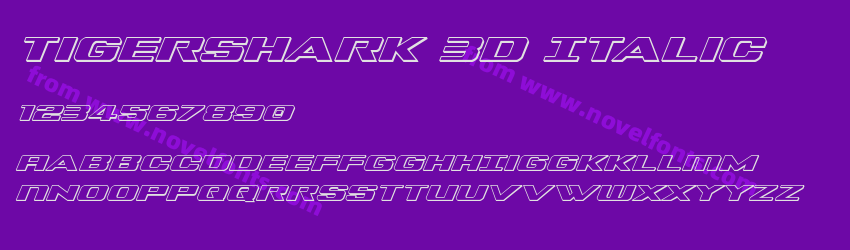 Tigershark 3D ItalicPreview Tigershark 3D ItalicPreview
