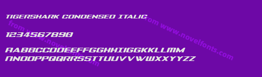Tigershark Condensed ItalicPreview Tigershark Condensed ItalicPreview