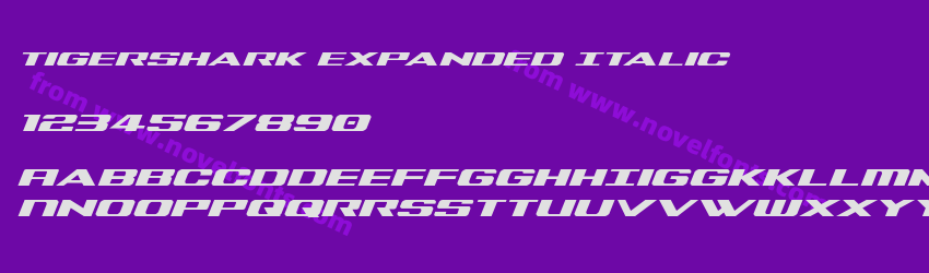 Tigershark Expanded ItalicPreview Tigershark Expanded ItalicPreview
