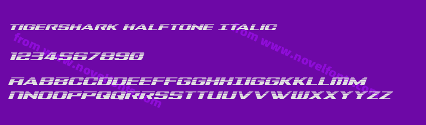 Tigershark Halftone ItalicPreview Tigershark Halftone ItalicPreview