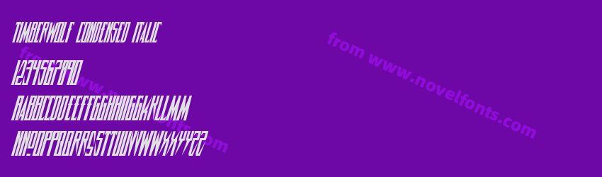 Timberwolf Condensed ItalicPreview Timberwolf Condensed ItalicPreview