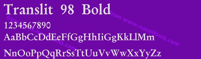 Translit 98 BoldPreview Translit 98 BoldPreview