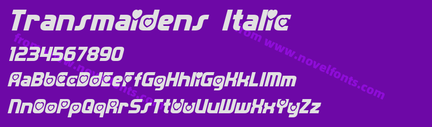 Transmaidens ItalicPreview Transmaidens ItalicPreview