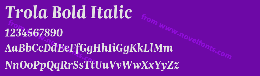 Trola Bold ItalicPreview Trola Bold ItalicPreview