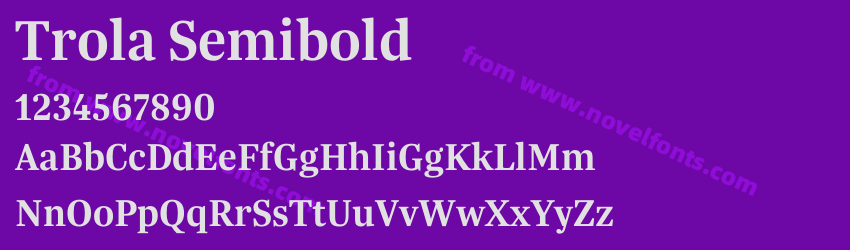 Trola SemiboldPreview Trola SemiboldPreview
