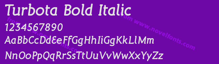 Turbota Bold ItalicPreview Turbota Bold ItalicPreview