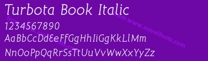 Turbota Book ItalicPreview Turbota Book ItalicPreview