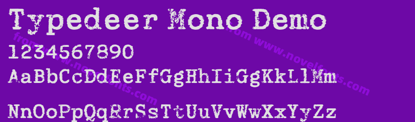 Typedeer Mono DemoPreview Typedeer Mono DemoPreview