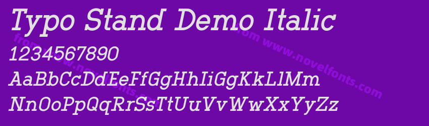 Typo Stand Demo ItalicPreview Typo Stand Demo ItalicPreview