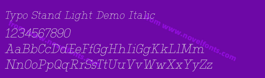 Typo Stand Light Demo ItalicPreview Typo Stand Light Demo ItalicPreview
