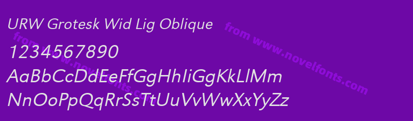 URW Grotesk Wid Lig ObliquePreview URW Grotesk Wid Lig ObliquePreview