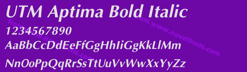 UTM Aptima Bold ItalicPreview UTM Aptima Bold ItalicPreview