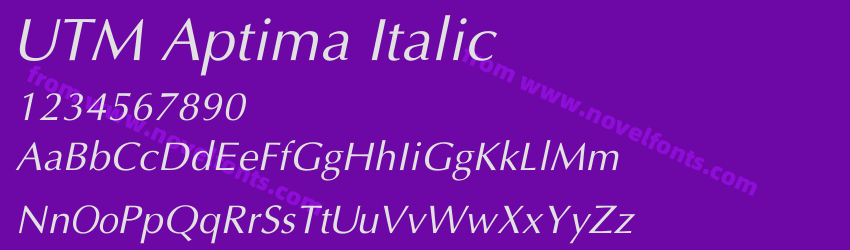 UTM Aptima ItalicPreview UTM Aptima ItalicPreview