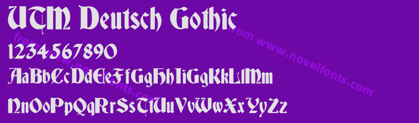 UTM Deutsch GothicPreview UTM Deutsch GothicPreview