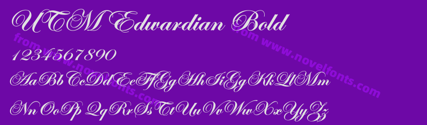 UTM Edwardian BoldPreview UTM Edwardian BoldPreview