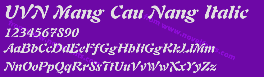 UVN Mang Cau Nang ItalicPreview UVN Mang Cau Nang ItalicPreview