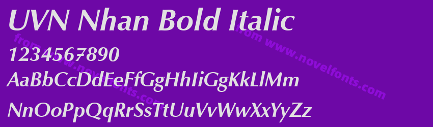 UVN Nhan Bold ItalicPreview UVN Nhan Bold ItalicPreview