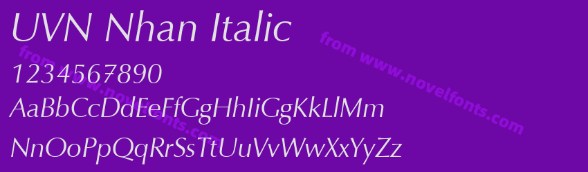 UVN Nhan ItalicPreview UVN Nhan ItalicPreview