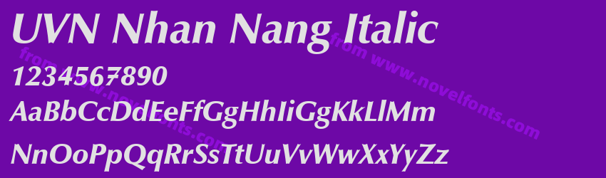 UVN Nhan Nang ItalicPreview UVN Nhan Nang ItalicPreview