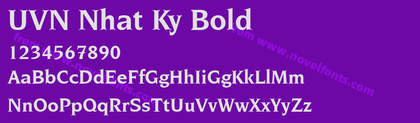 UVN Nhat Ky BoldPreview UVN Nhat Ky BoldPreview