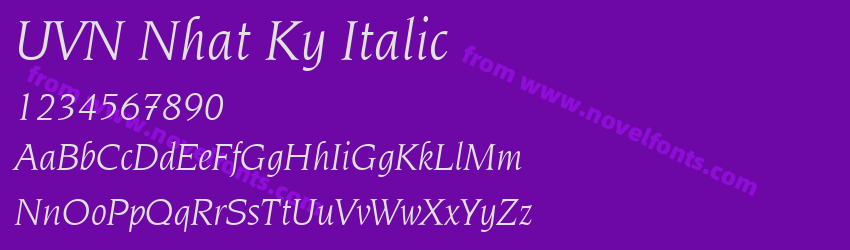 UVN Nhat Ky ItalicPreview UVN Nhat Ky ItalicPreview