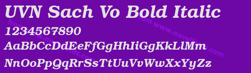 UVN Sach Vo Bold ItalicPreview UVN Sach Vo Bold ItalicPreview