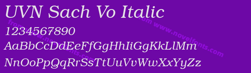 UVN Sach Vo ItalicPreview UVN Sach Vo ItalicPreview