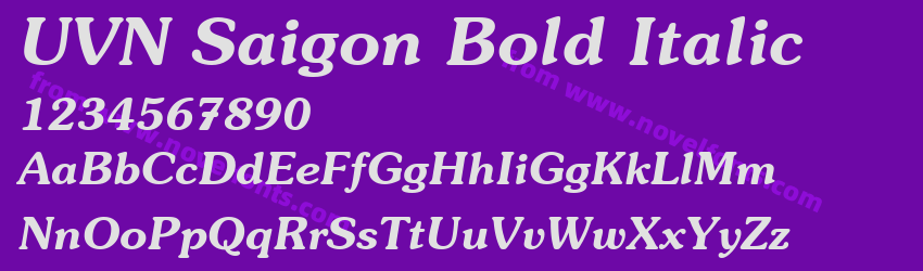 UVN Saigon Bold ItalicPreview UVN Saigon Bold ItalicPreview