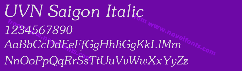 UVN Saigon ItalicPreview UVN Saigon ItalicPreview