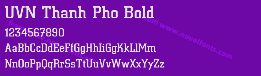 UVN Thanh Pho BoldPreview UVN Thanh Pho BoldPreview