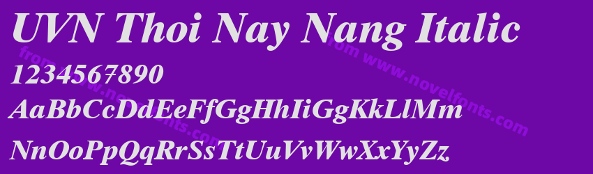 UVN Thoi Nay Nang ItalicPreview UVN Thoi Nay Nang ItalicPreview