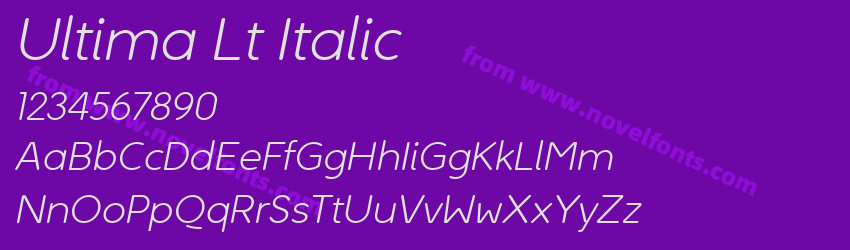 Ultima Lt ItalicPreview Ultima Lt ItalicPreview