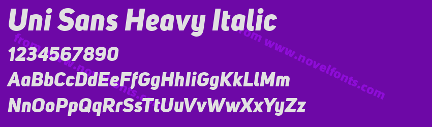 Uni Sans Heavy ItalicPreview Uni Sans Heavy ItalicPreview