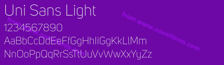 Uni Sans LightPreview Uni Sans LightPreview