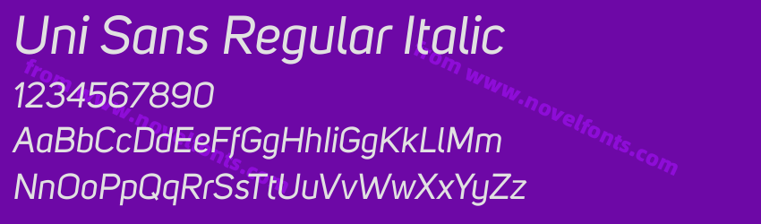 Uni Sans Regular ItalicPreview Uni Sans Regular ItalicPreview