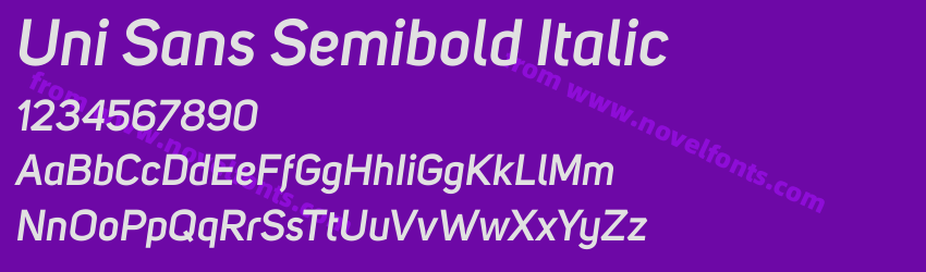 Uni Sans Semibold ItalicPreview Uni Sans Semibold ItalicPreview