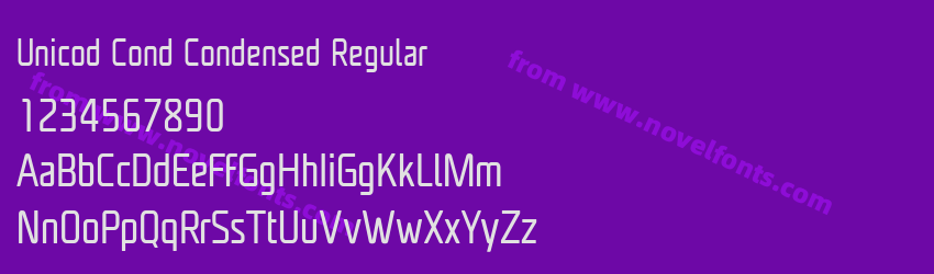 Unicod Cond Condensed RegularPreview Unicod Cond Condensed RegularPreview