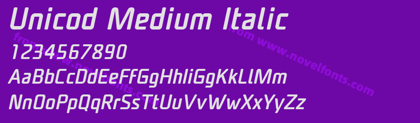 Unicod Medium ItalicPreview Unicod Medium ItalicPreview