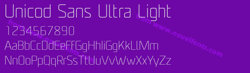 Unicod Sans Ultra LightPreview Unicod Sans Ultra LightPreview