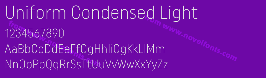 Uniform Condensed LightPreview Uniform Condensed LightPreview