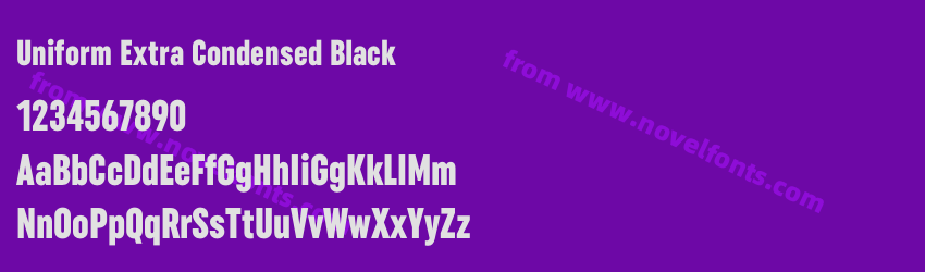 Uniform Extra Condensed BlackPreview Uniform Extra Condensed BlackPreview