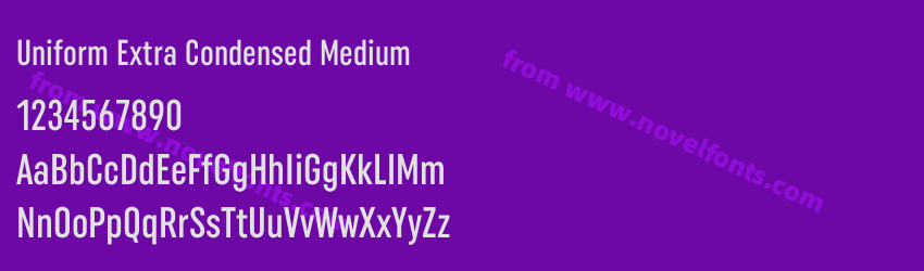 Uniform Extra Condensed MediumPreview Uniform Extra Condensed MediumPreview