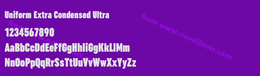 Uniform Extra Condensed UltraPreview Uniform Extra Condensed UltraPreview