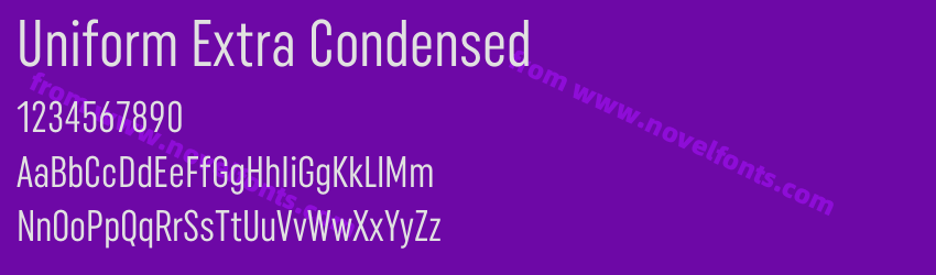 Uniform Extra CondensedPreview Uniform Extra CondensedPreview