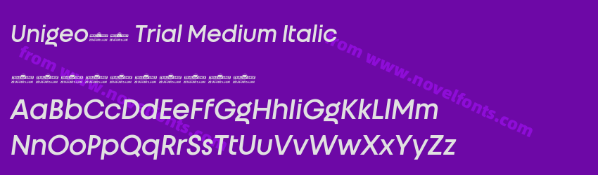 Unigeo32 Trial Medium ItalicPreview Unigeo32 Trial Medium ItalicPreview
