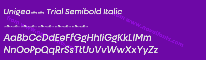 Unigeo32 Trial Semibold ItalicPreview Unigeo32 Trial Semibold ItalicPreview
