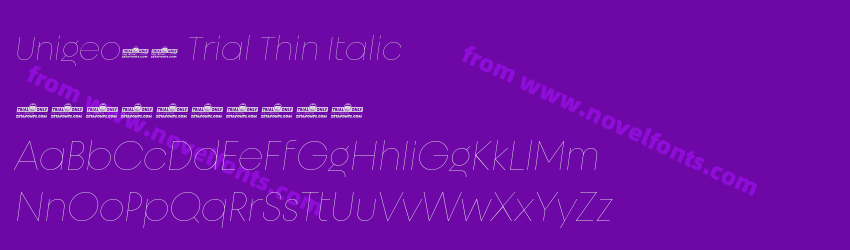 Unigeo32 Trial Thin ItalicPreview Unigeo32 Trial Thin ItalicPreview
