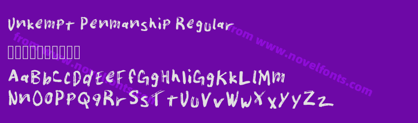 Unkempt Penmanship RegularPreview Unkempt Penmanship RegularPreview